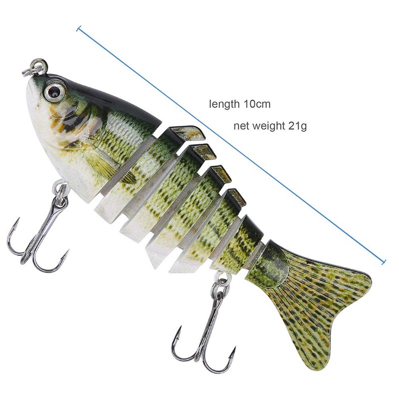A AKRAF Lifelike Fishing Lures for Bass, Trout, Walleye, Predator Fish - Realistic Multi Jointed Fish Popper Swimbaits - Spinnerbaits Lure Fishing Tackle Kits - Freshwater and Saltwater Crankbaits - 3 Pack - Image 5